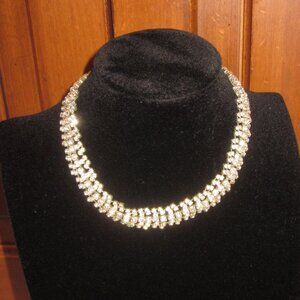 Bling Clear Rhinestone Choker Necklace